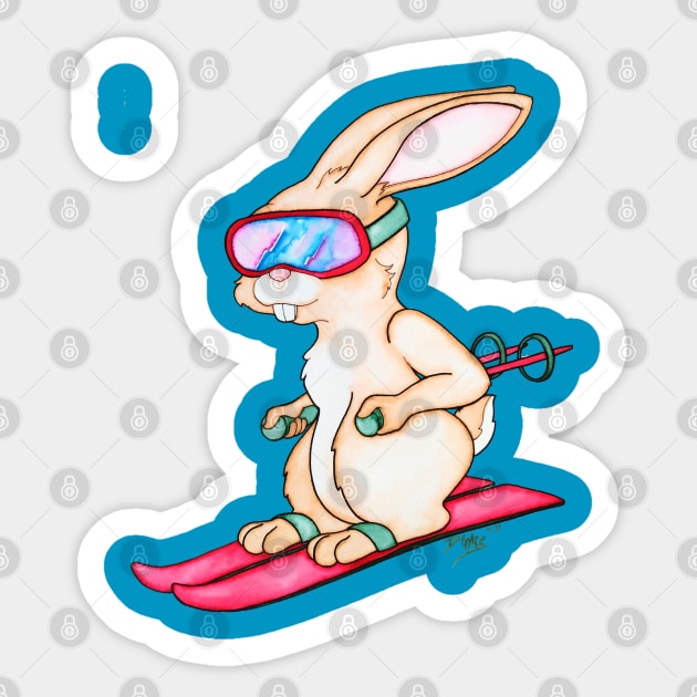 Ski Bunny Sticker by ptowndanig